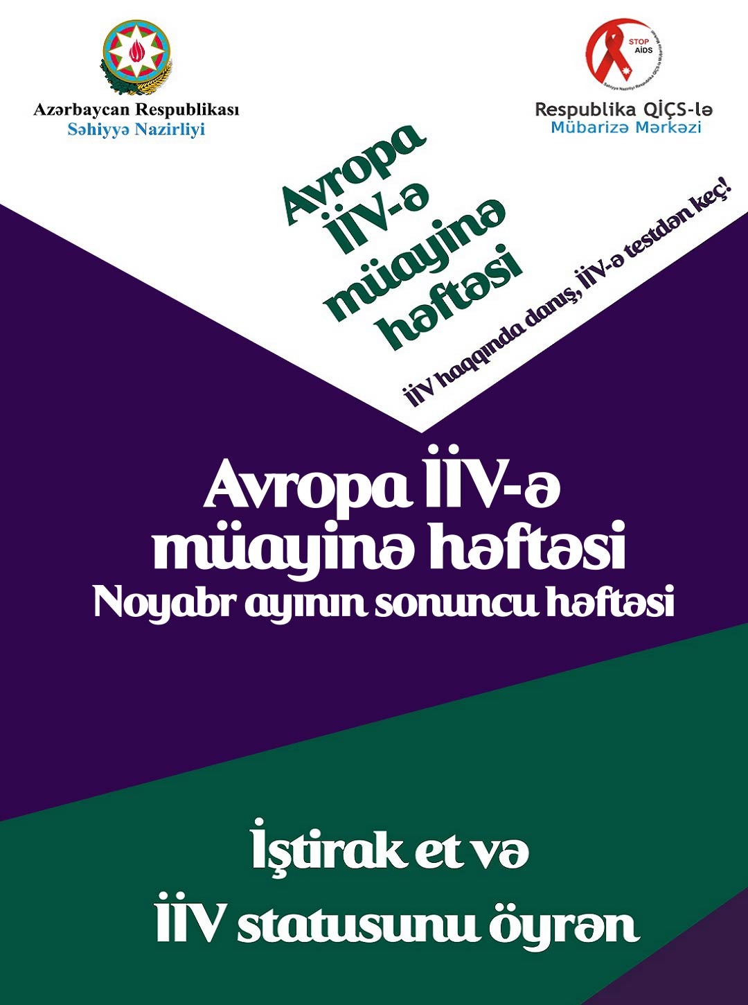 Azərbaycanda “Avropa İİV-ə testləşmə həftəsi” keçiriləcək