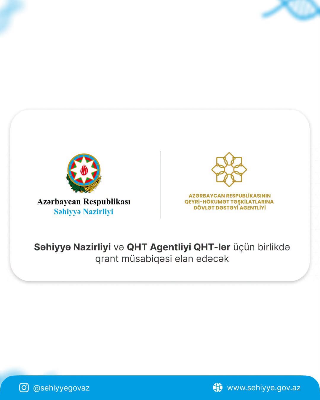 Səhiyyə Nazirliyi və QHT Agentliyi QHT-lər üçün qrant müsabiqəsi elan edəcək